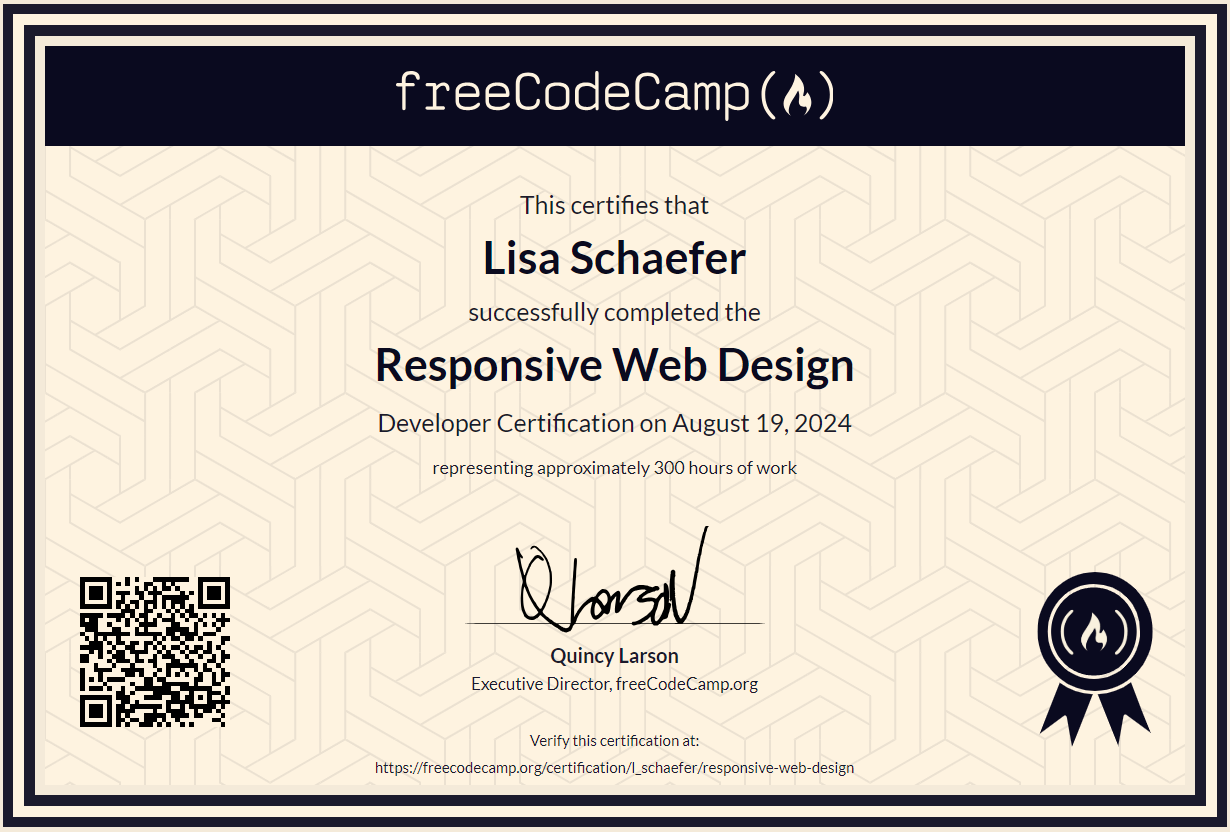 FreeCodeCamp Zertifizierung