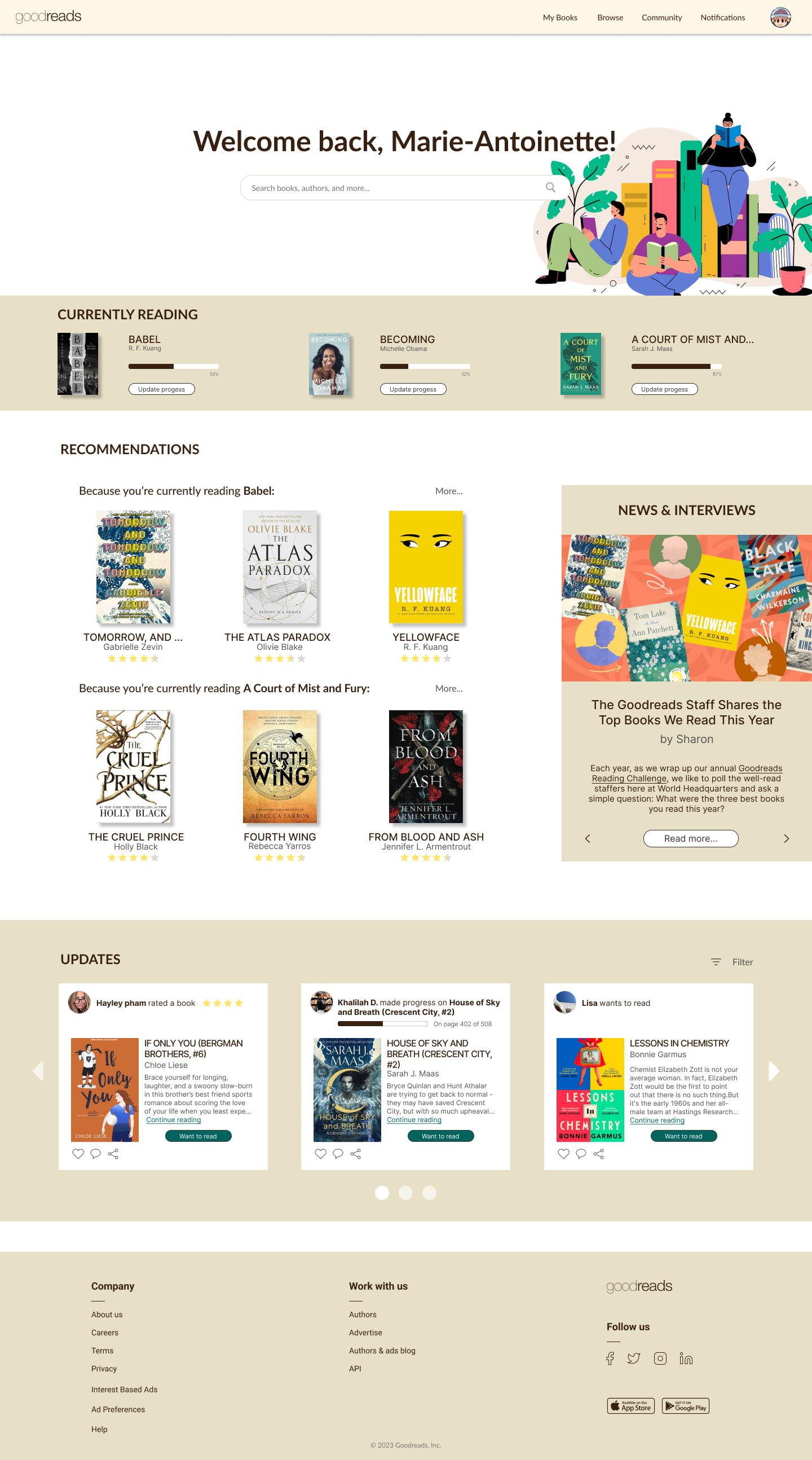 redesign goodreads