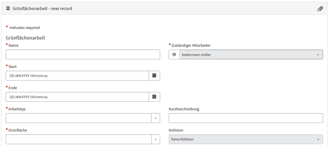 Frontend Formular